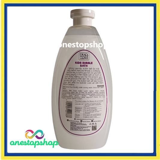 Dead Sea Collection Kids Bubble Bath Calming Lavender 1L