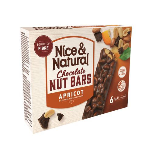 Nice & Natural Nut Bars 6-Pack – Assorted Flavours | Healthy Snack Bars | Imported from Australia