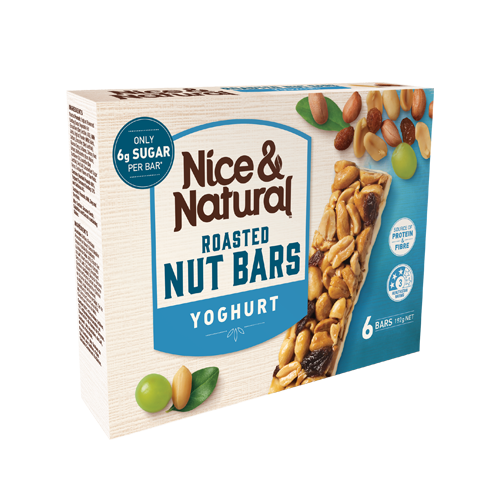 Nice & Natural Nut Bars 6-Pack – Assorted Flavours | Healthy Snack Bars | Imported from Australia