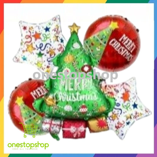 Gift Box Christmas Tree Set 5pcs Set Balloon