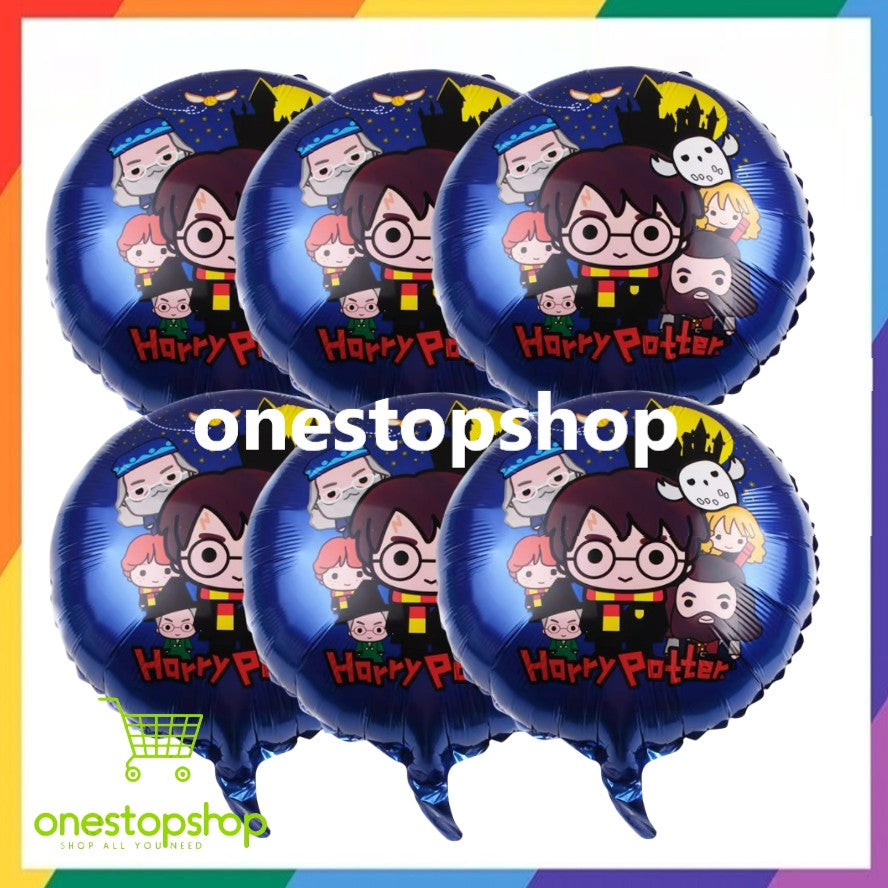 Harry Potter 18 Inches Round Foil Balloon 6pcs
