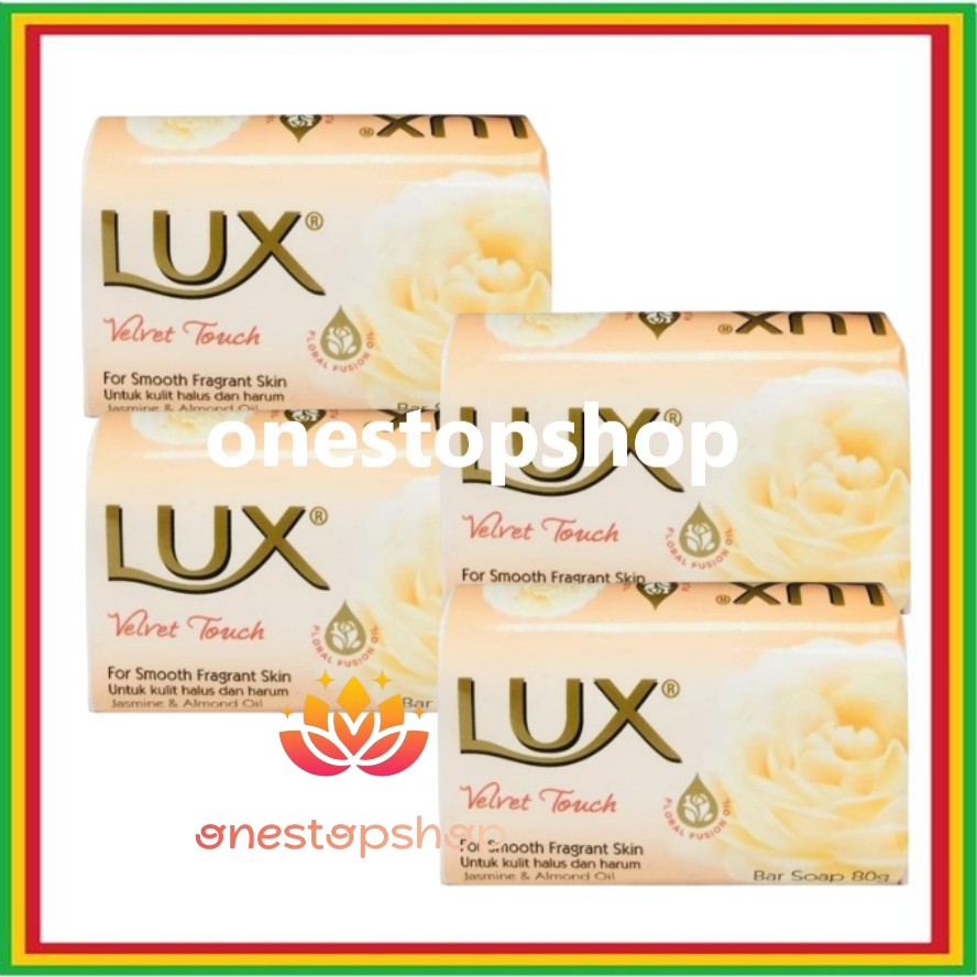 LUX Velvet Touch Jasmine & Almond Oil Bar Soap 4 x70g