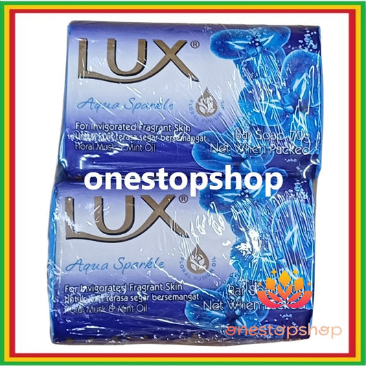 LUX Aqua Sparkle Floral Musk & Mint Oil Bar Soap 4 x70g 力士 香皂 水漾沁爽 花麝香&薄荷油