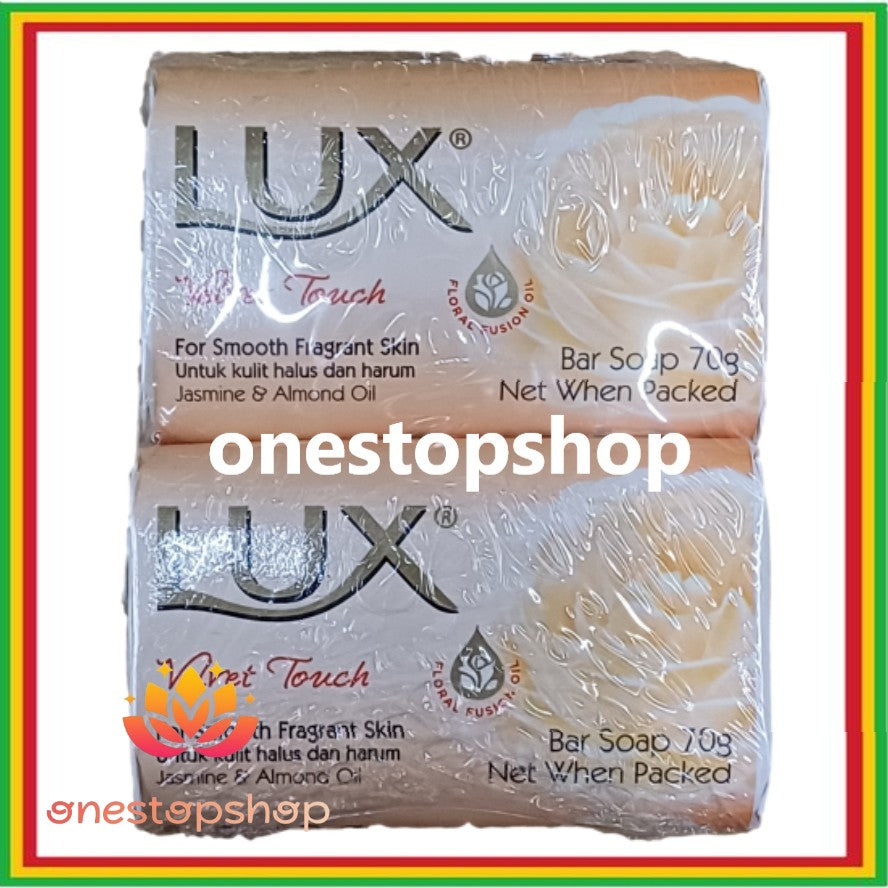 LUX Velvet Touch Jasmine & Almond Oil Bar Soap 4 x70g