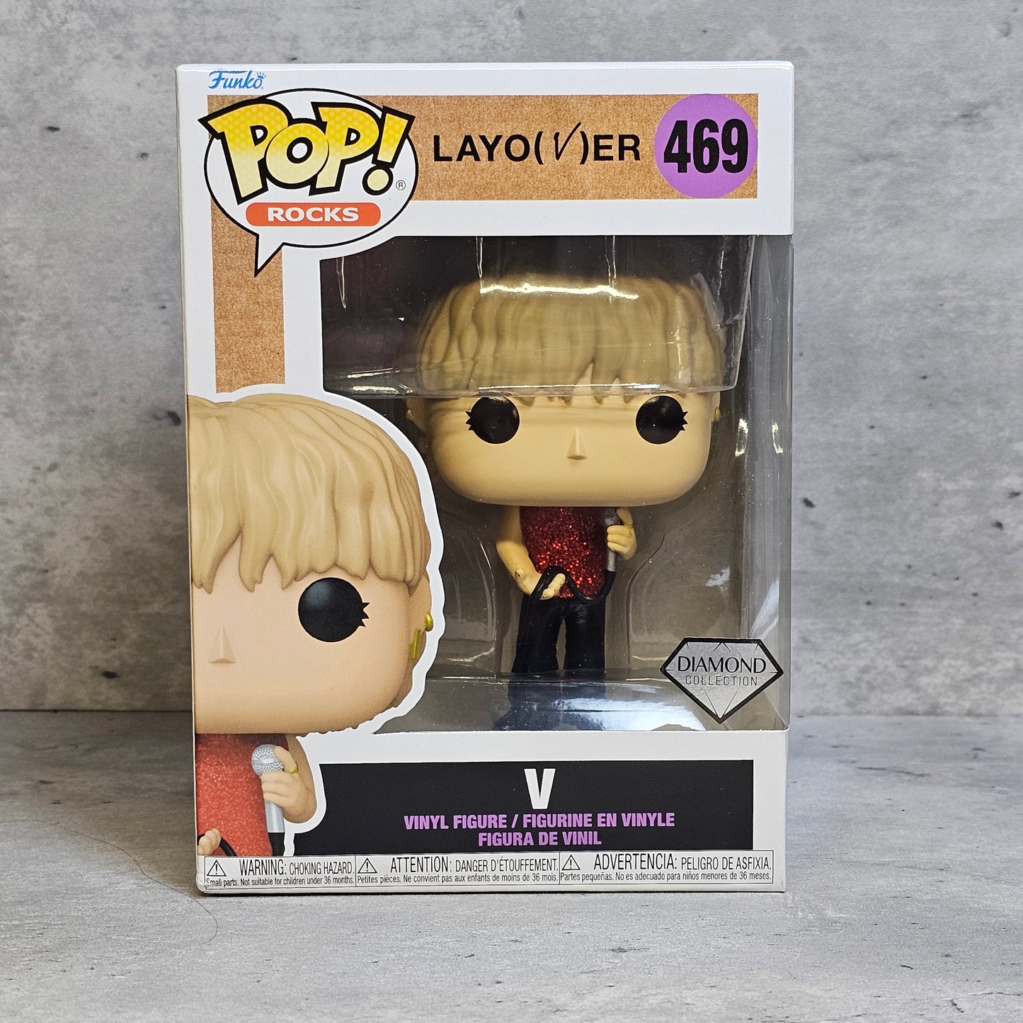 Funko Pop! BTS Solo Era: Layover #469 Diamond Exclusive with 0.5,mm Protector (Authentic)