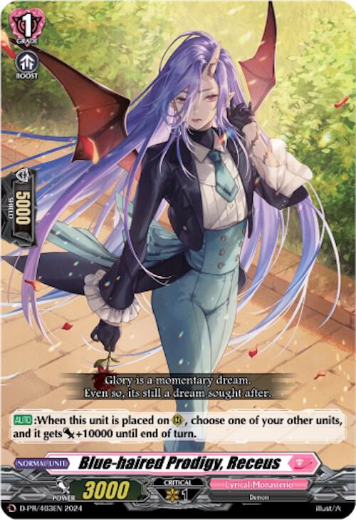 VANGUARD Blue-haired Prodigy, Receus - D Promo Cards