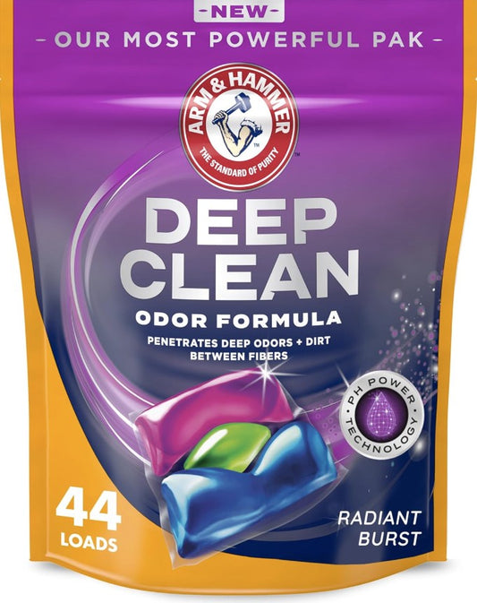 Arm & Hammer Deep Clean Laundry Detergent (Radiant Burst, 44 Paks)