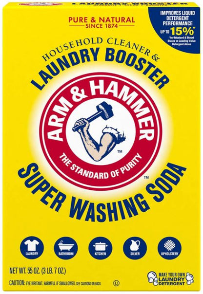 Arm & Hammer Super Washing Soda Detergent Booster (1 Box, 55 Oz)