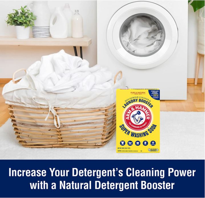 Arm & Hammer Super Washing Soda Detergent Booster (1 Box, 55 Oz)