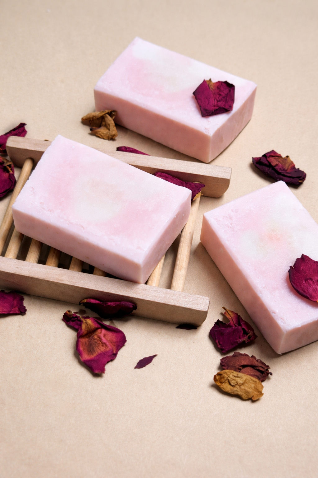 Artisan handmade rose soap