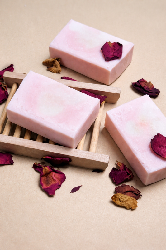 Artisan handmade rose soap