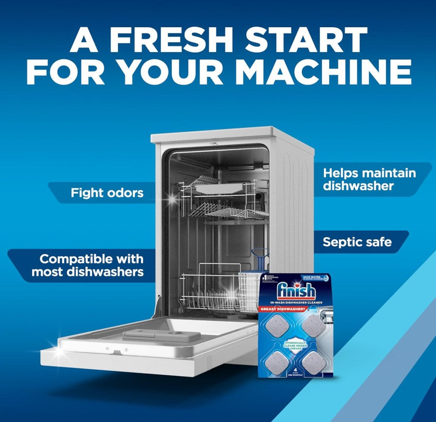 Finish Dishwasher Machine Cleaner Tabs