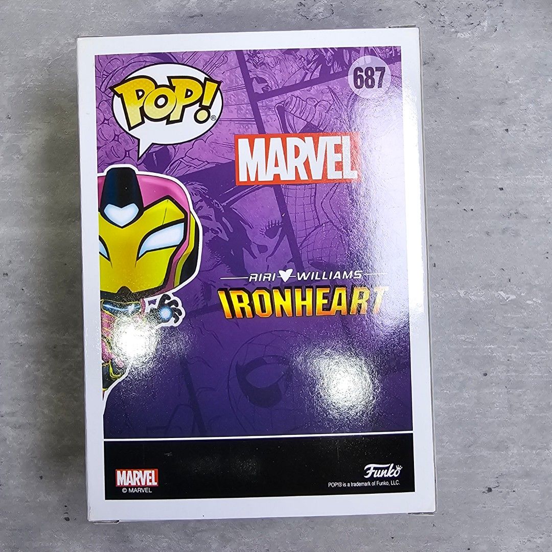 Funko Pop! Marvel #687 - Iron Heart SE with Used 0.5mm Protector (Authentic)