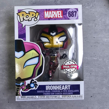 Funko Pop! Marvel #687 - Iron Heart SE with Used 0.5mm Protector (Authentic)