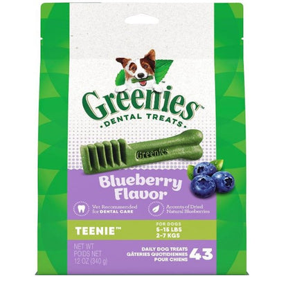 Greenies Teenie Dental Dog Treats (Blueberry, 43 Treats)