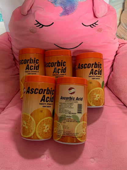 PATAR ASCORBIC ACID VITAMIN C ORANGE 50MG (1000 TABLETS)- AUTHENTIC FROM THAILAND