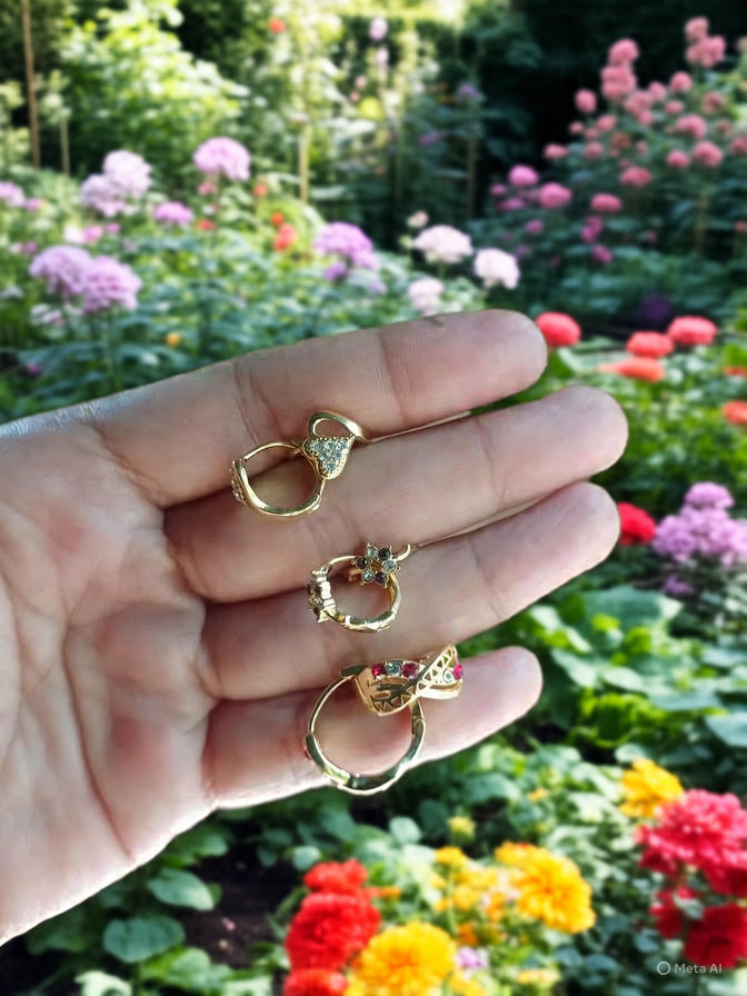 Sari gold plated Stud earrings