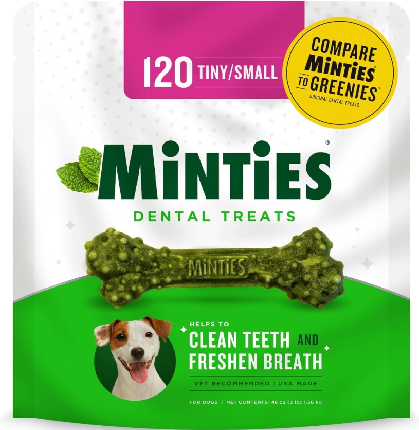 Minties Tiny Dental Dog Treats (1 Pack, 120 Pieces)