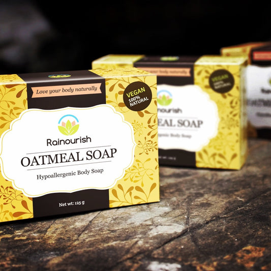 Rainourish Hypoallergenic Gentle Cleansing Oatmeal Soap 145g