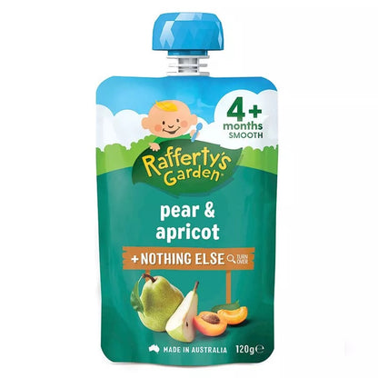 Rafferty’s Garden Baby Food Puree 120g – 4+ Months Smooth (All Flavours)