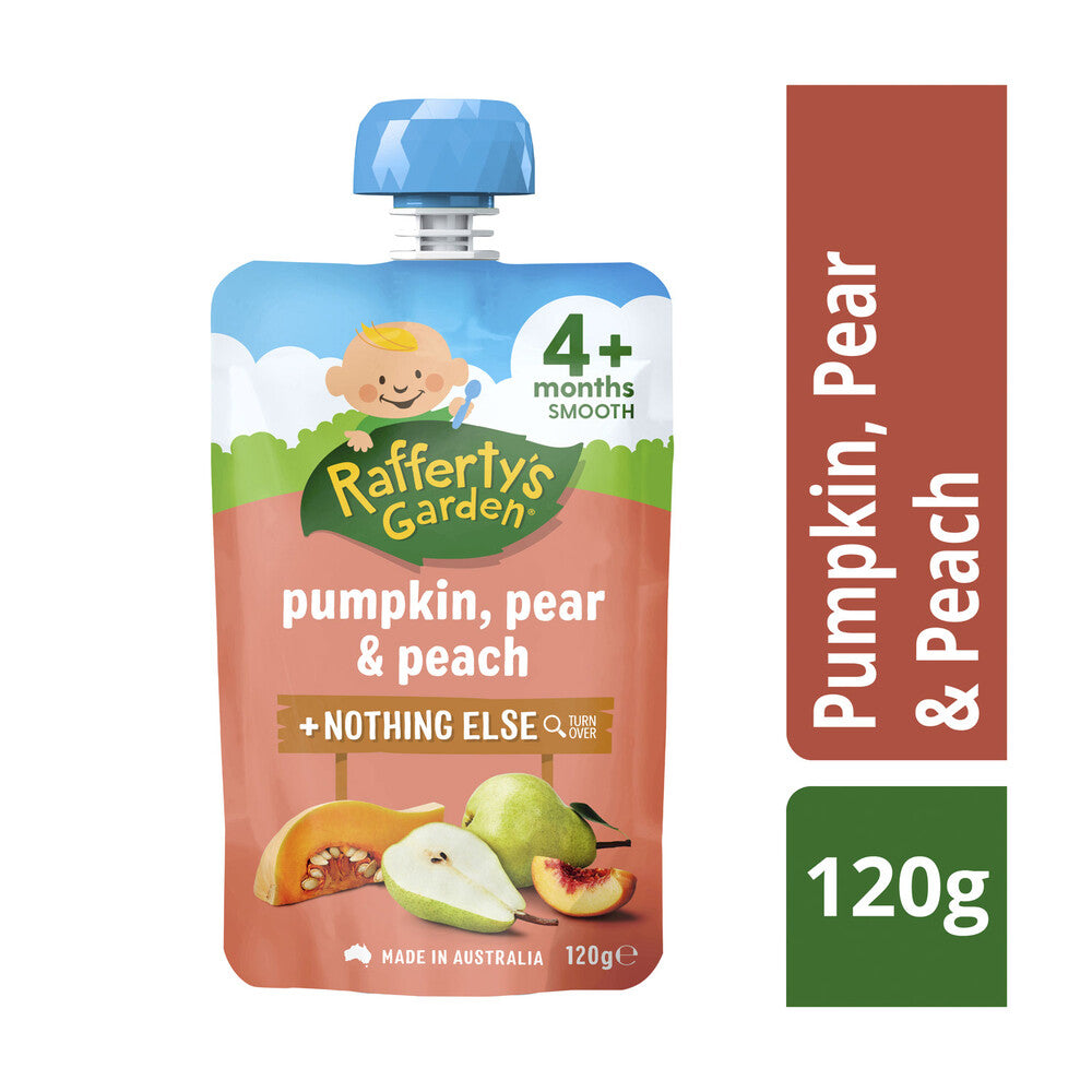 Rafferty’s Garden Baby Food Puree 120g – 4+ Months Smooth (All Flavours)