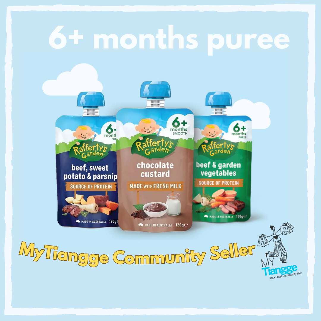 Rafferty’s Garden Baby Food Puree 120g – 6+ Months (All Flavors)