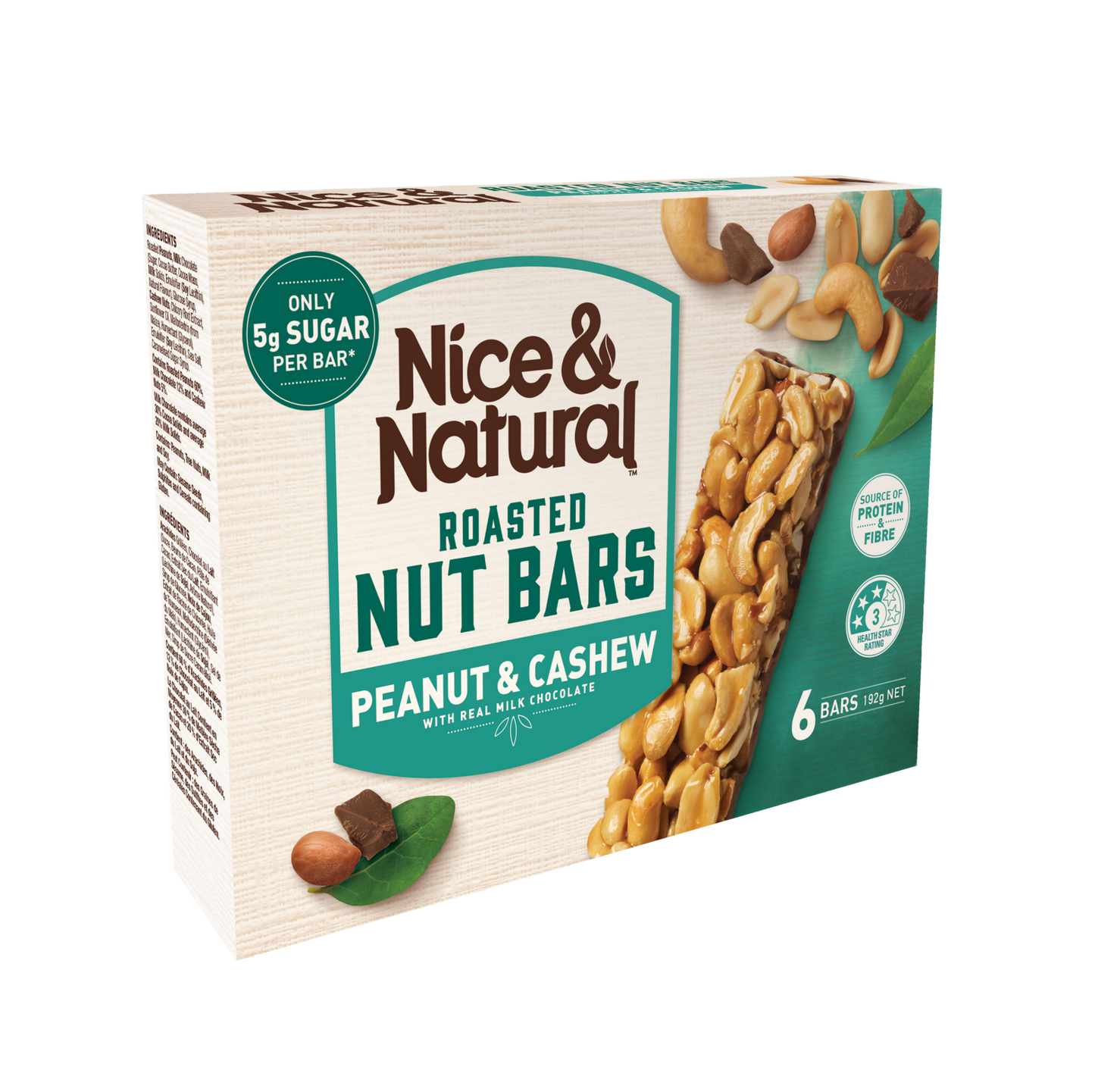 Nice & Natural Nut Bars 6-Pack – Assorted Flavours | Healthy Snack Bars | Imported from Australia