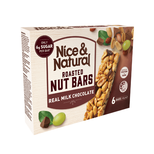 Nice & Natural Nut Bars 6-Pack – Assorted Flavours | Healthy Snack Bars | Imported from Australia