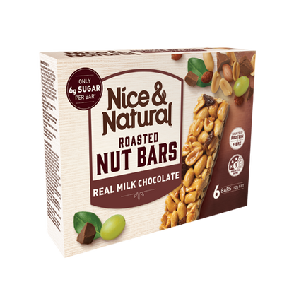Nice & Natural Nut Bars 6-Pack – Assorted Flavours | Healthy Snack Bars | Imported from Australia
