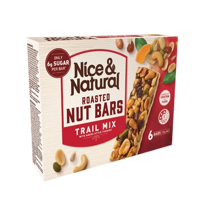 Nice & Natural Nut Bars 6-Pack – Assorted Flavours | Healthy Snack Bars | Imported from Australia