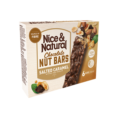 Nice & Natural Nut Bars 6-Pack – Assorted Flavours | Healthy Snack Bars | Imported from Australia