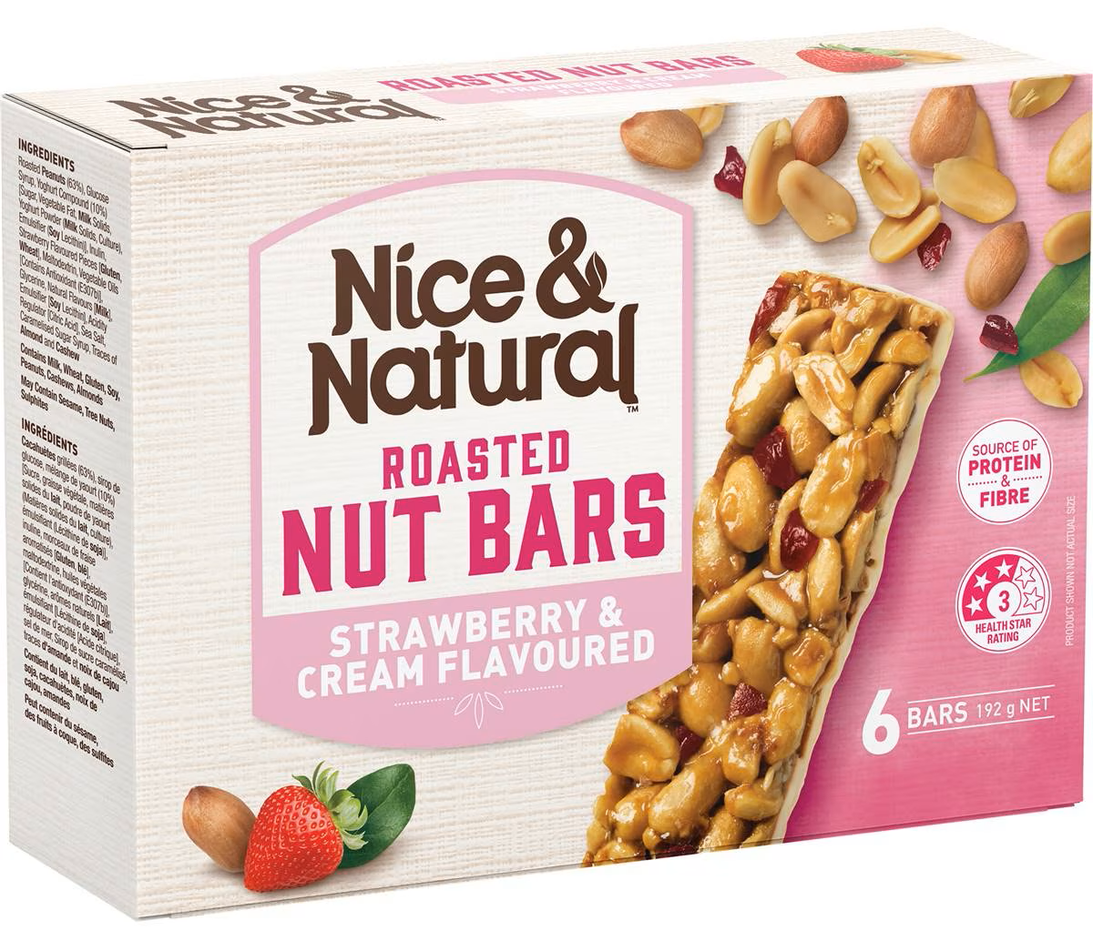 Nice & Natural Nut Bars 6-Pack – Assorted Flavours | Healthy Snack Bars | Imported from Australia