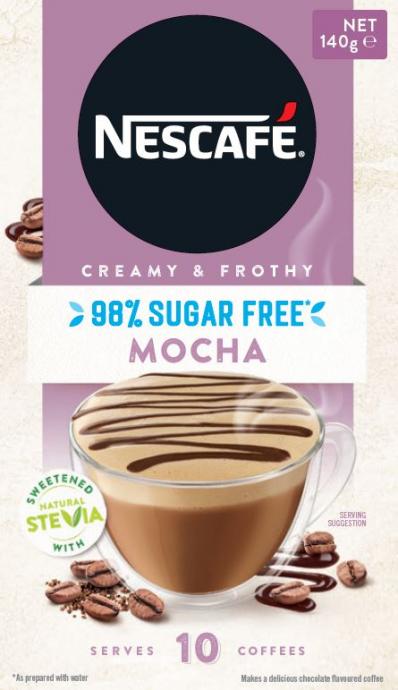 Nescafe Sugar Free Instant Coffee Sachets – 10 Pack (All Flavors)
