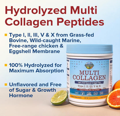 Terranics Multi-Collagen Peptides (454g, Unflavored)